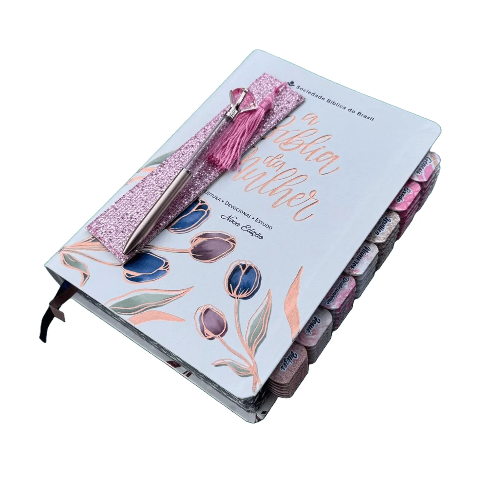 Biblia de Estudo da Mulher Grande Branca Sbb Arc Abas Já colocadas